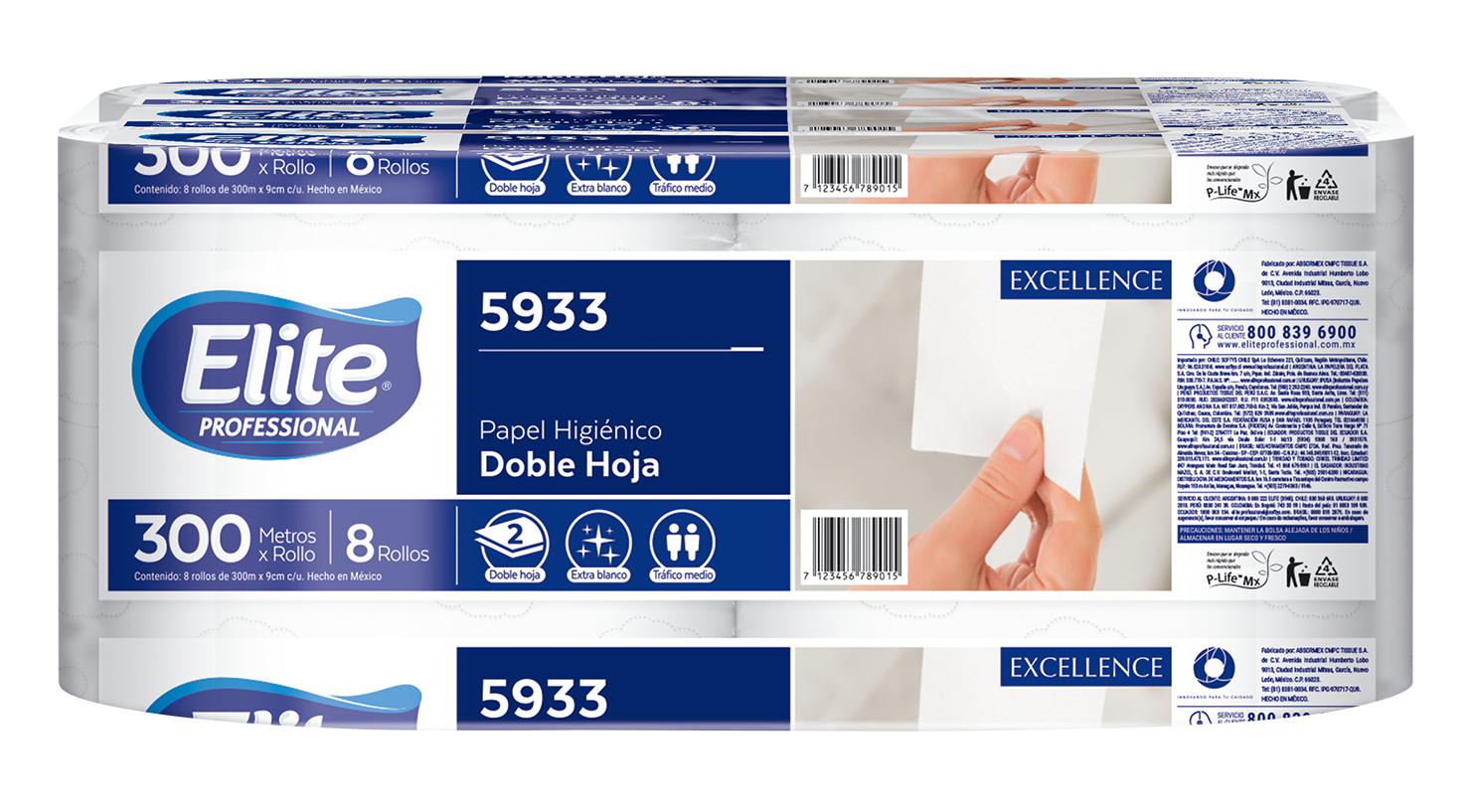 Papel Higiénico Jumbo  Excellence 300 metros