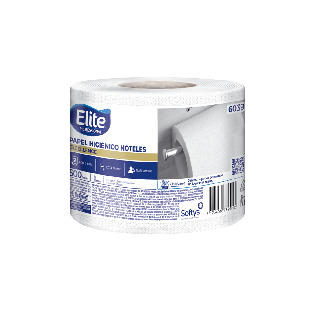 Papel Higiénico Tradicional Excellence 500 Hojas
