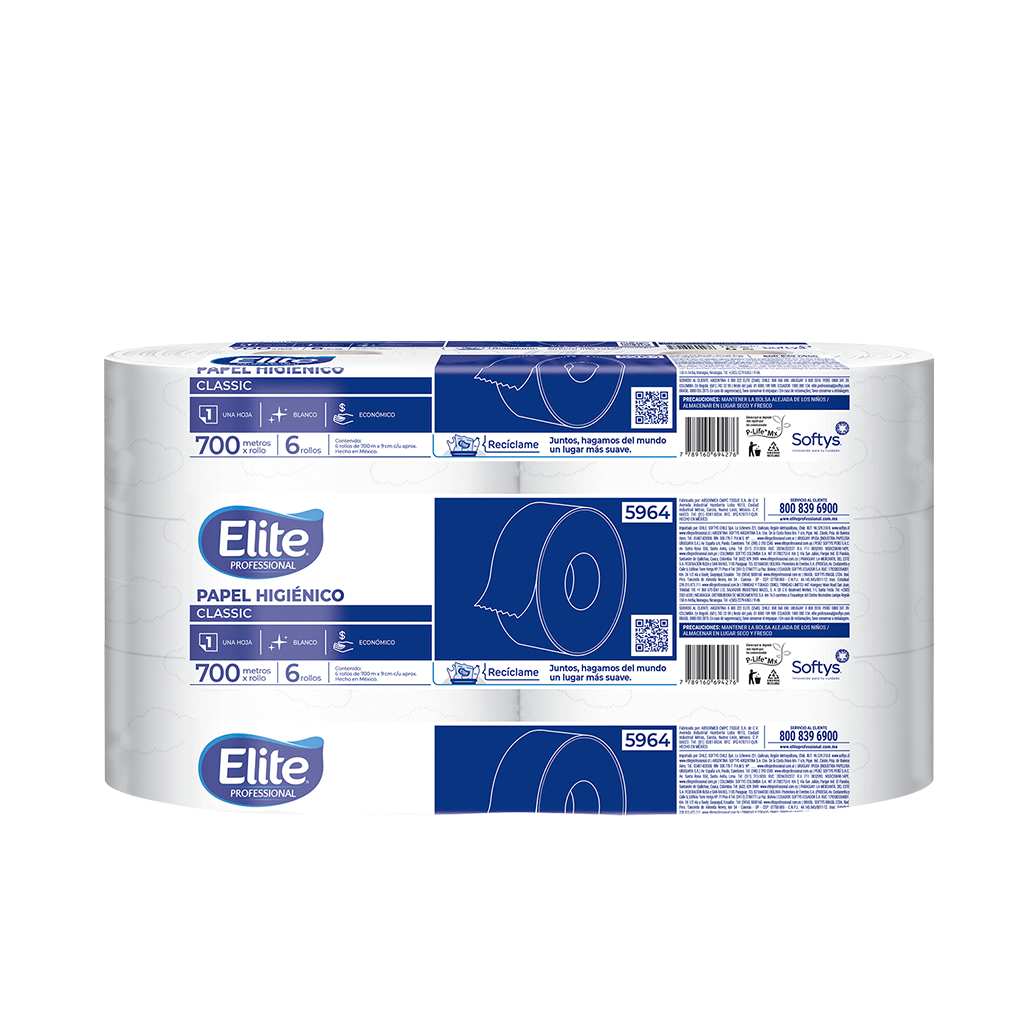 Papel Higiénico Jumbo Classic Hoja Sencilla 700 mts