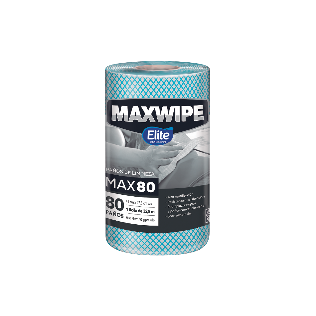Paño de limpieza MAX80 / Formato Rollo / Azul