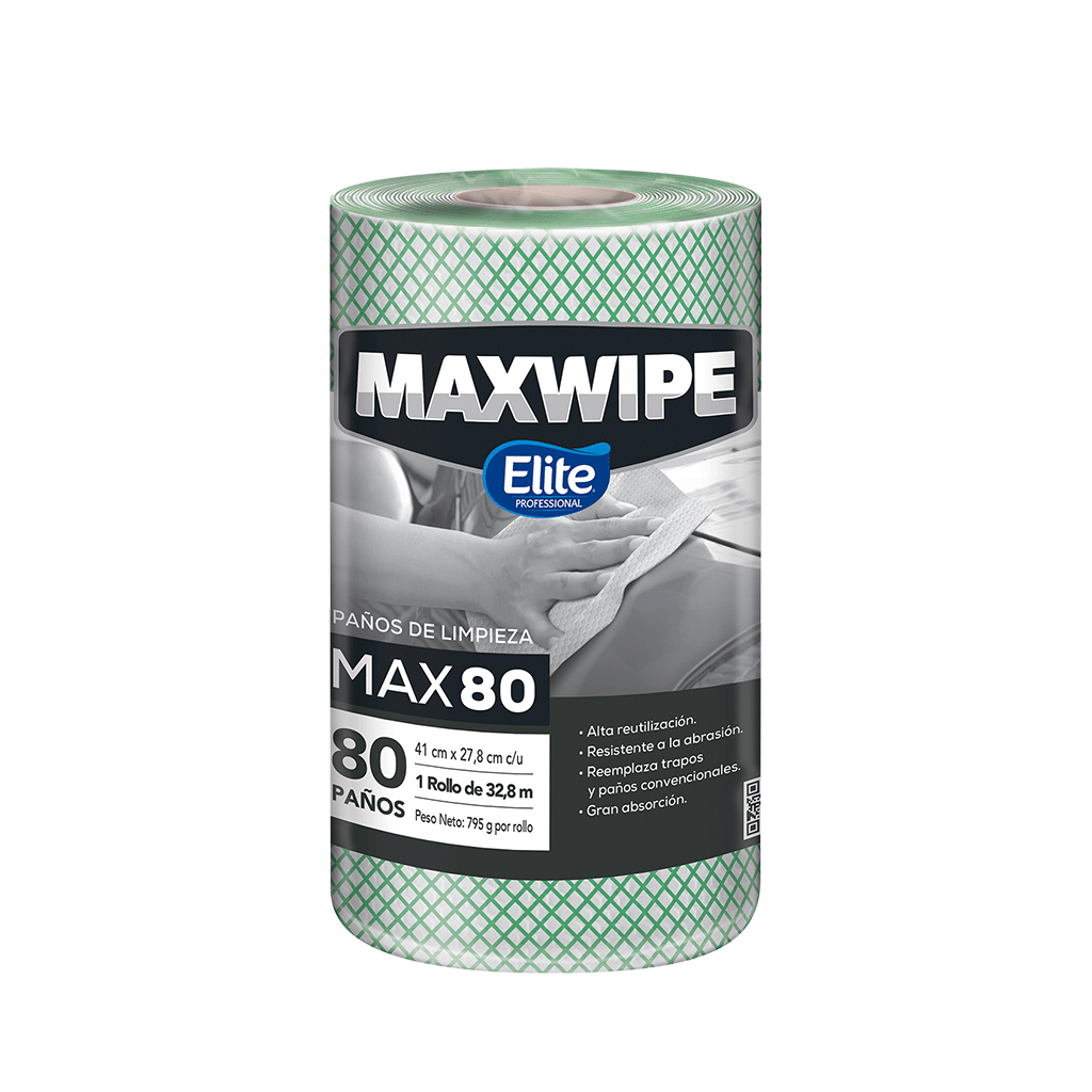 Paño de limpieza MAX80 / Formato Rollo / Verde