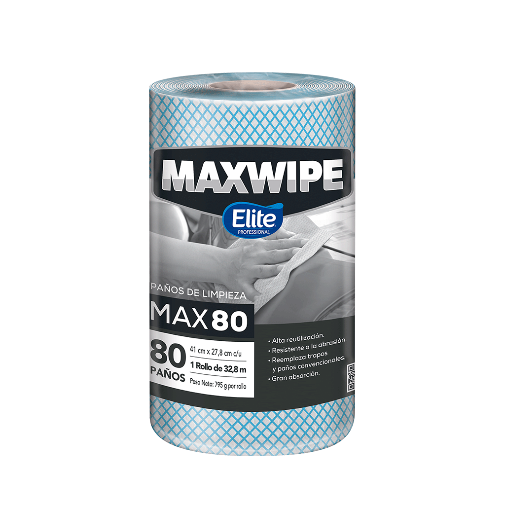 Paño de limpieza MAX80 / Formato Rollo / Azul