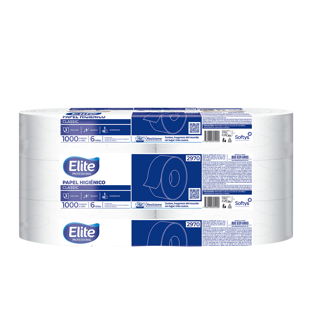 Papel Higiénico Jumbo Classic Hoja Sencilla 1000 mts