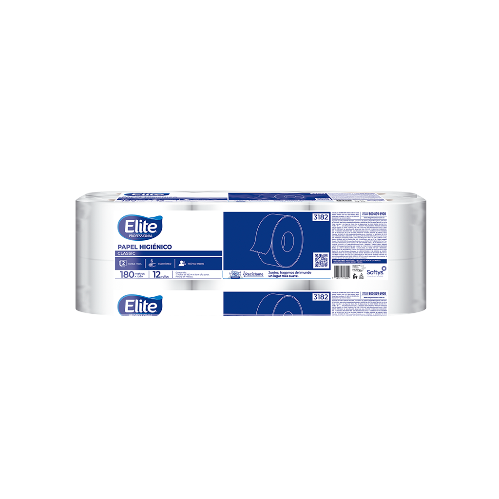 Papel Higiénico Classic Doble Hoja 180 mts